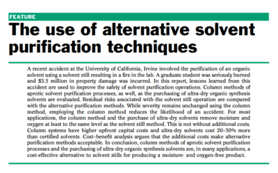The use of alternative solvent purification techniques